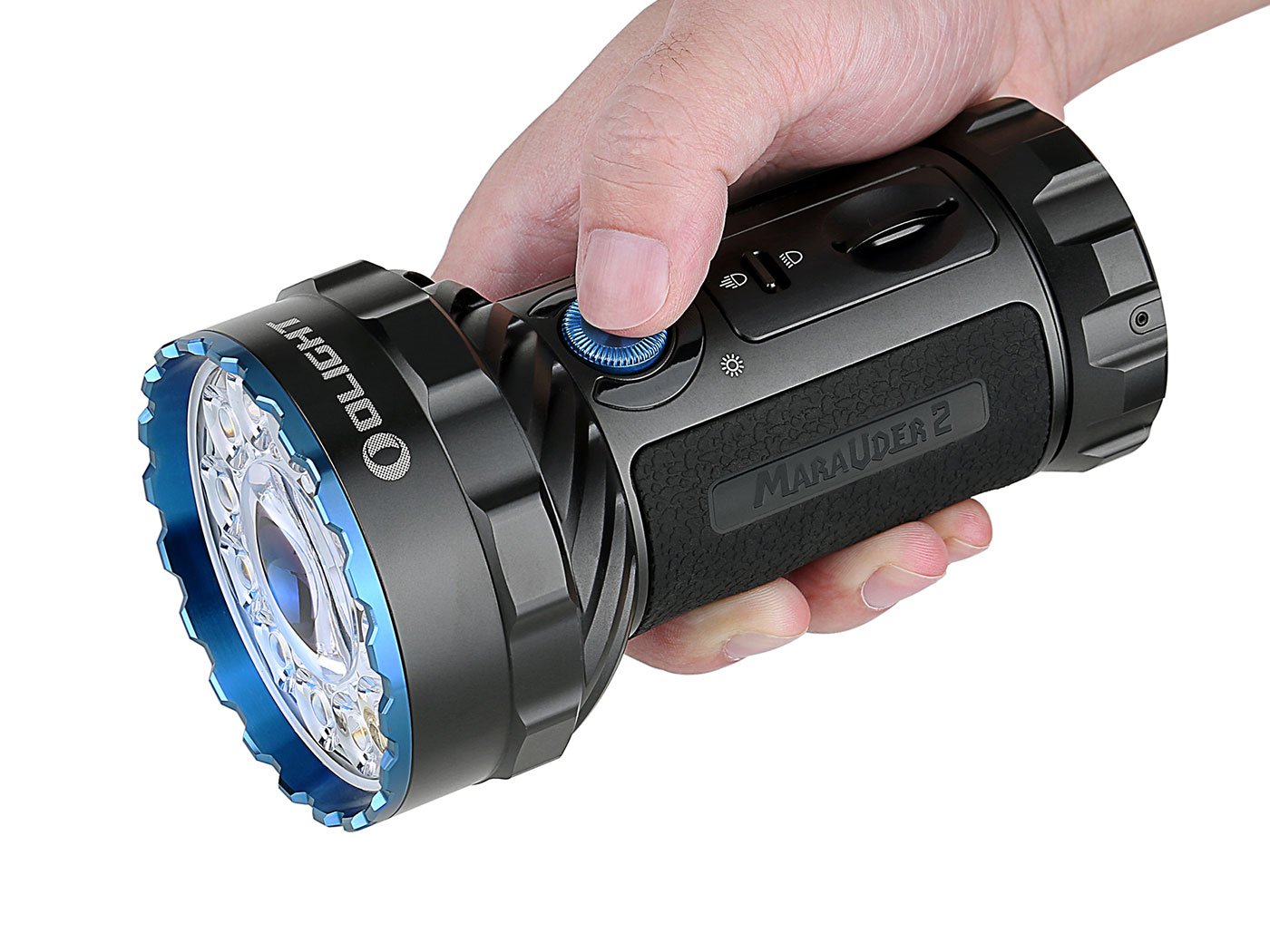 Olight Marauder 2 rechargeable LED flashlight powerful power bank