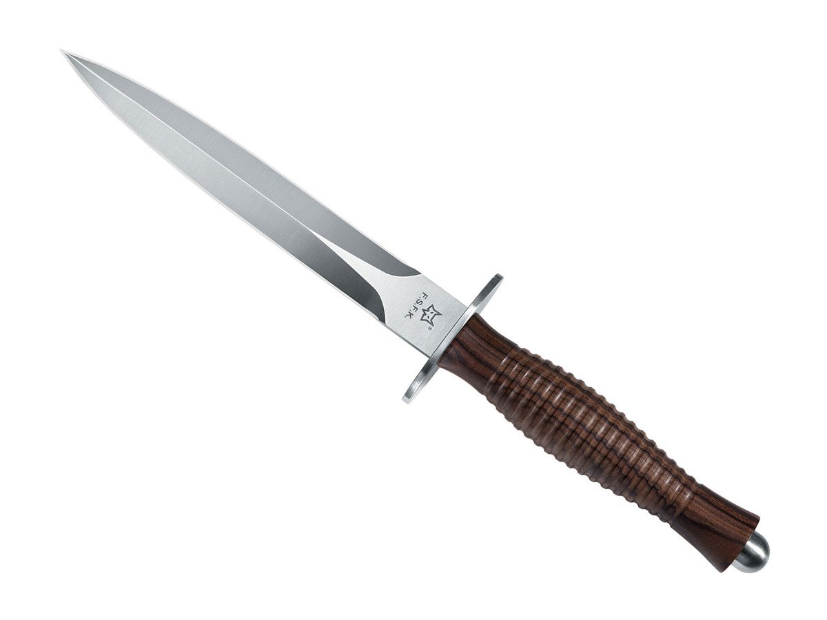 Fox Fairbairn Sykes Walnut handle enkelzijdig geslepen | Knifestore